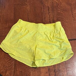 Women's Lululemon Yellow Athletic Shorts